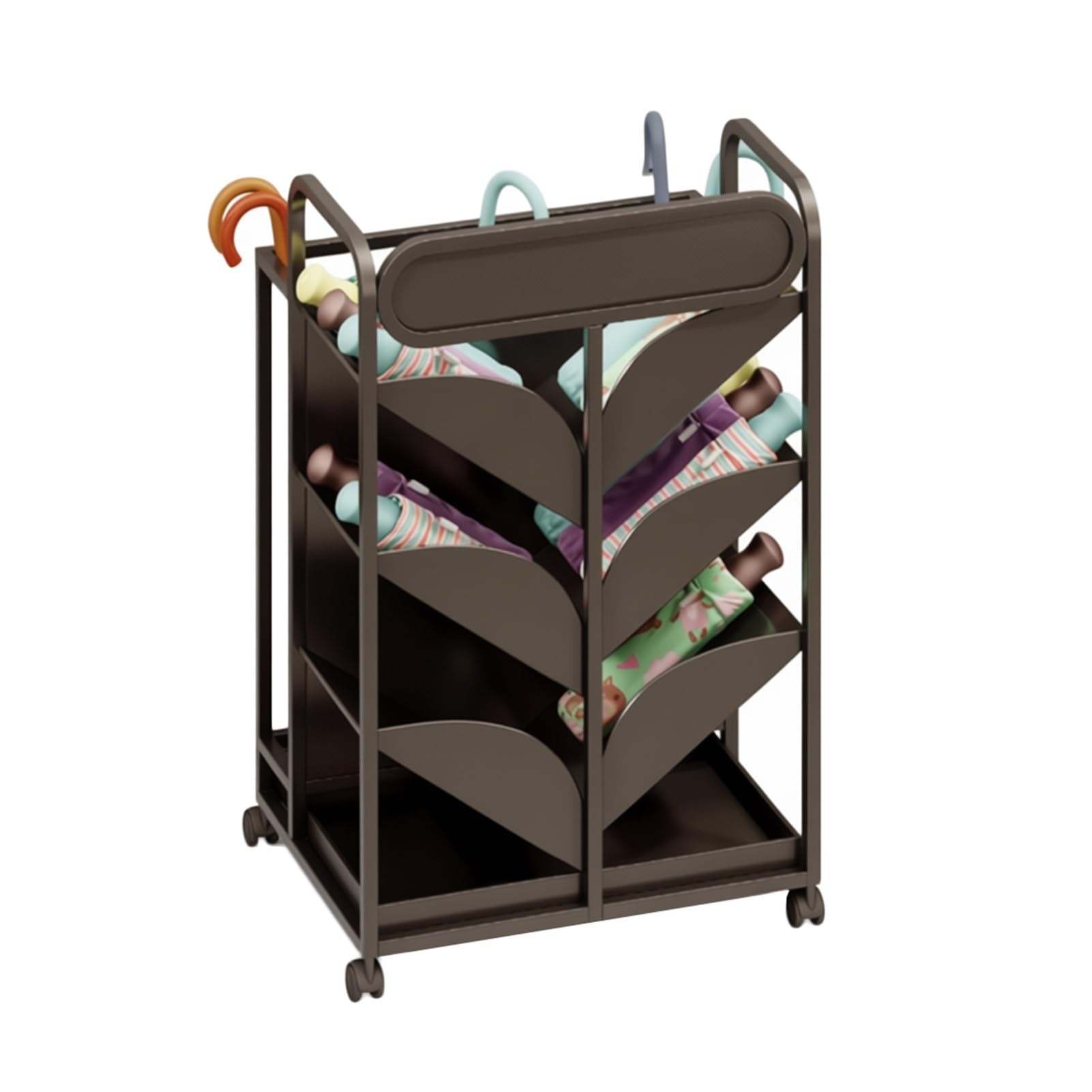 WXPGFEQ Umbrella Stand Rack with Wheels, Freestanding Canes Holder Bin for Entryway, Office Home Hotel