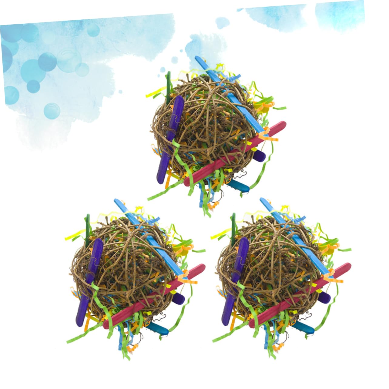 Toddmomy 6piezas Juguetes para Pájaros De Masticar De Rattan para Periquitos Cacatúas y Conures Juguetes para y Aves