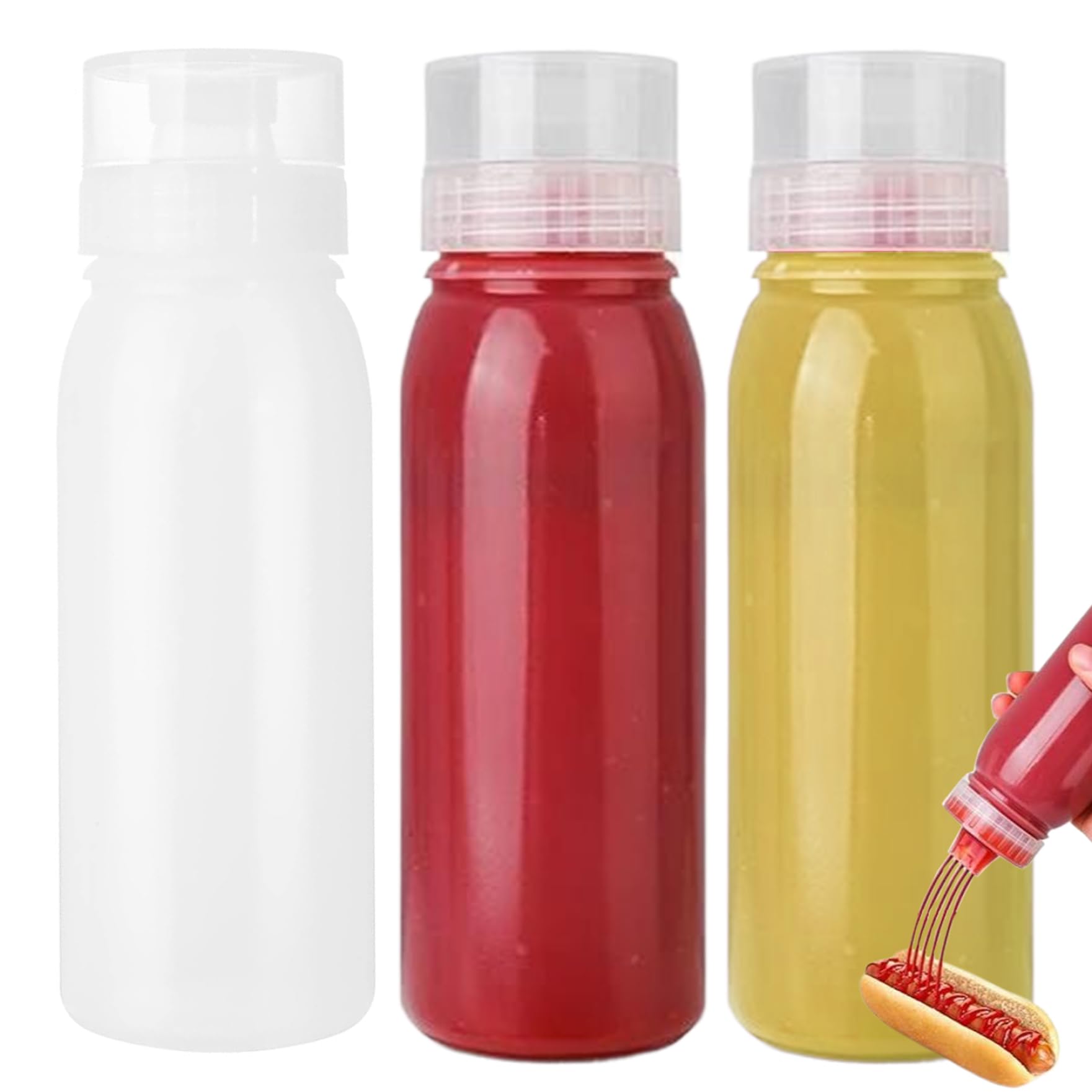 Botellas exprimibles para condimentos de 380ml ideales para barbacoas en el jardín