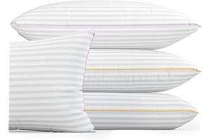 Pillows Queen Size Set of 4, Breathable Hotel Collection Bed Pillows