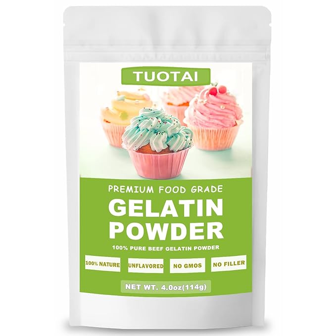 Unflavored Gelatin Powder, 4 Ounces, Food Grade Gelatin Powder for