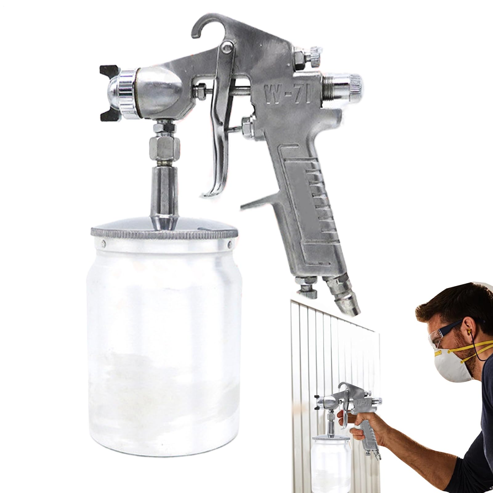 Pistolet à peinture meuble et mur avec buse réglable haute puissance