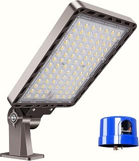 240W LED Parking Lot Light Outdoor Dusk to Dawn Photocell 5000K | 36000LM IP65 100-277V, Square Pole/Wall Mount Commercial Parking Lights for Warehouse, Driveway, Yard, Factory