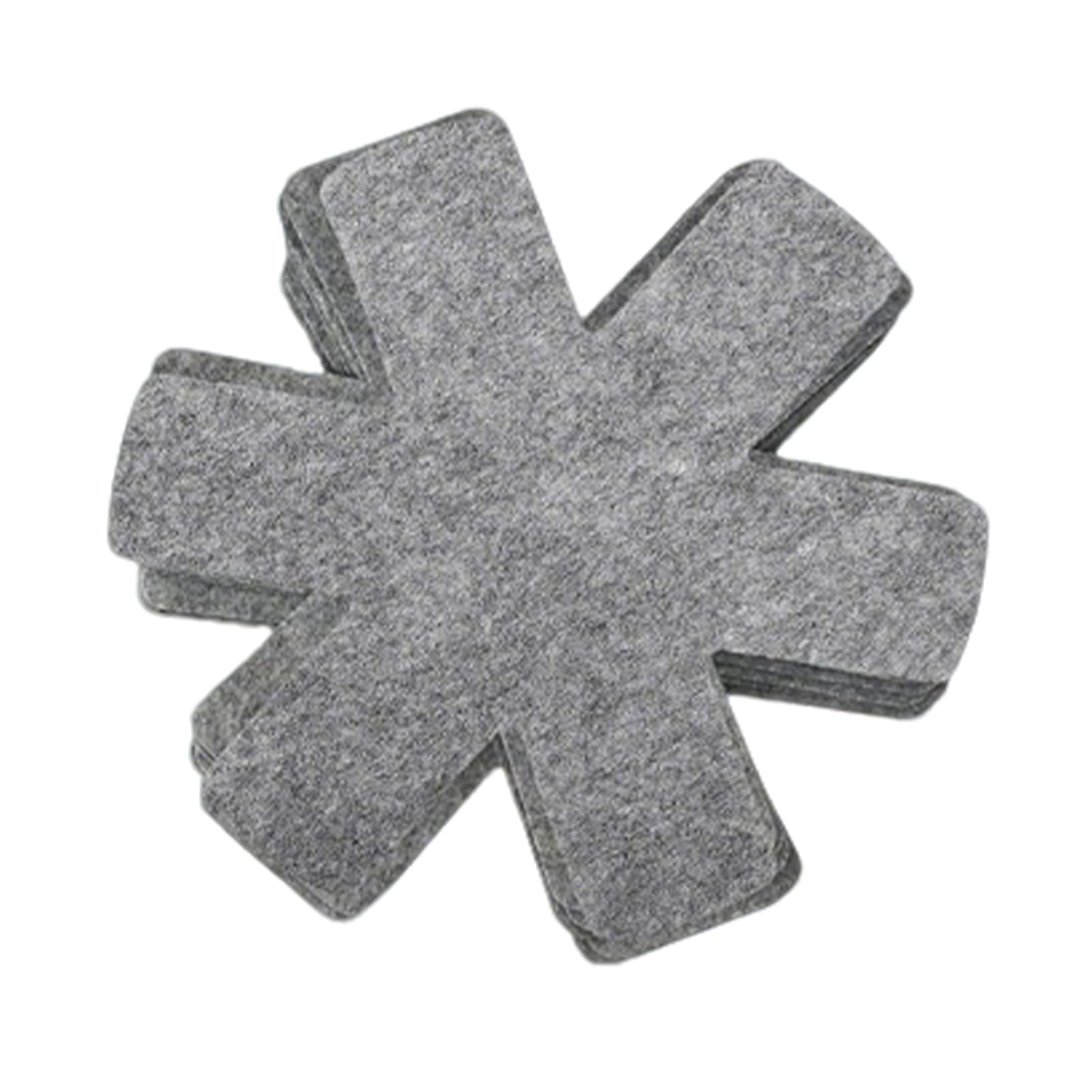Protector de Sartenes, Pack de 10 Piezas (26cm), Separadores Antideslizantes Bajo de Fieltro, Protectores de Sartenes Resistentes al Calor para Sartenes y Cacerolas Apilables (Gris)