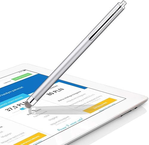 Miniatura 4 de ChaoQ Bolígrafos capacitivos para pantallas táctiles, lápiz capacitivo de fibra de malla (paquete de 6), con 6 puntas de malla reemplazables (negro,