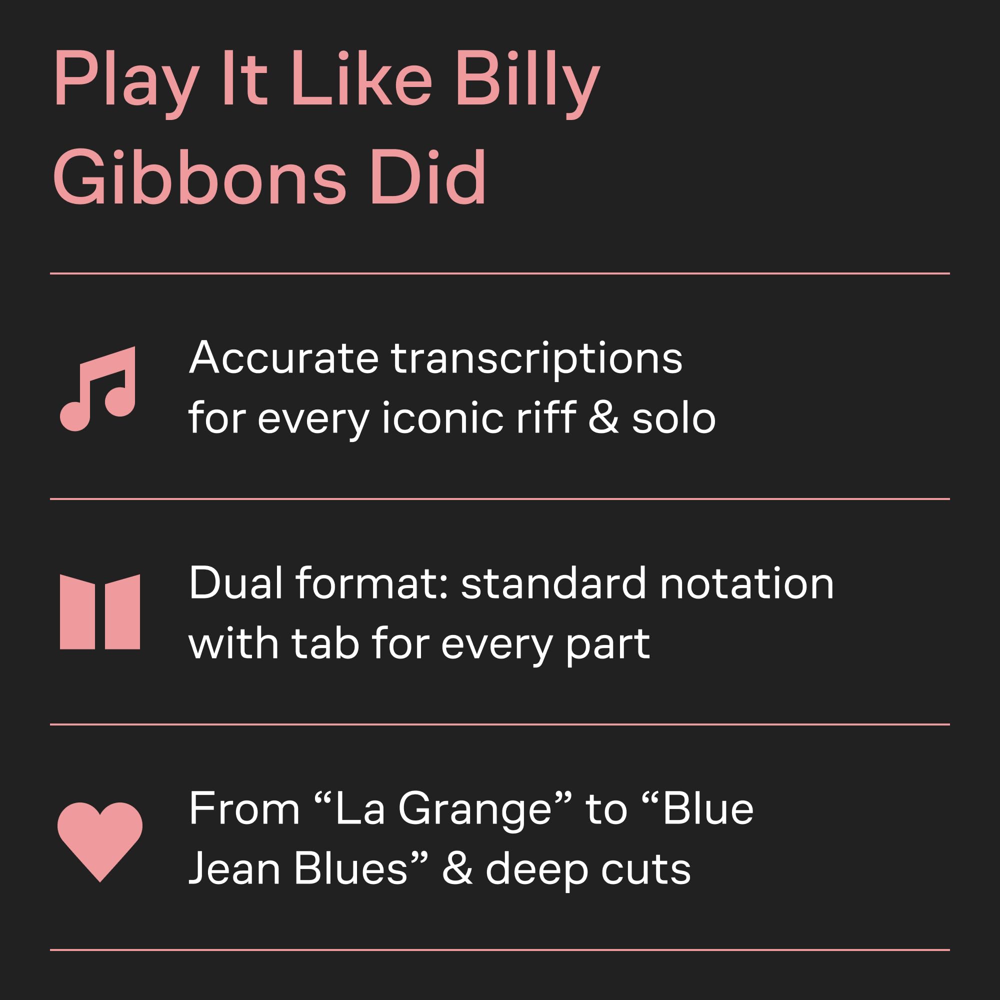 ZZ Top: Early Classics - Guitar Recorded Versions | Classic Rock Guitar Sheet Music Songbook with Note-for-Note Transcriptions| 25 Iconic Blues-Rock Songs for Electric Guitar |Hal Leonard Music - Image 4