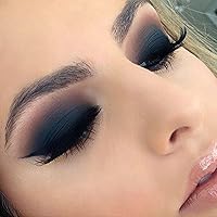 Vista 9 de MEICOLY Sombra de ojos color crema mate azul, sombra de ojos natural en polvo prensado, sombra mate atrevida para párpados para SFX Halloween