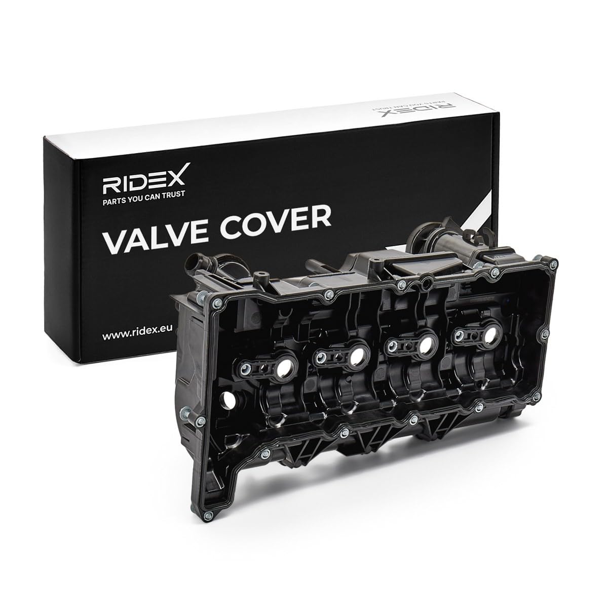 RIDEX 977C0090 Coperchio punterie con guarnizione cappa testa del cilindro con valvola di sfiato con bulloni/viti Compatibilità con MINI Hatchback R56