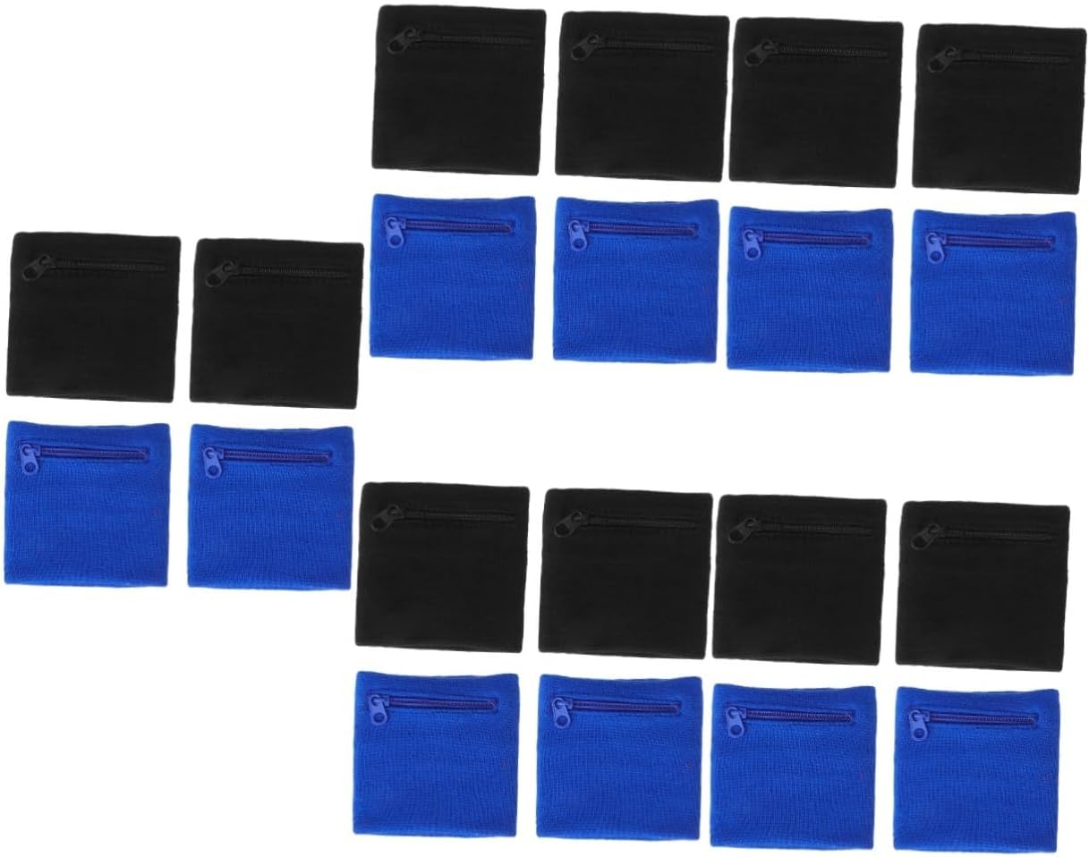 8 Pcs Wristband Gym Wrist Bag Men’s Wallets Wrist Pouch with Zipper Pocket Pouch Wallet Zippered Wallets