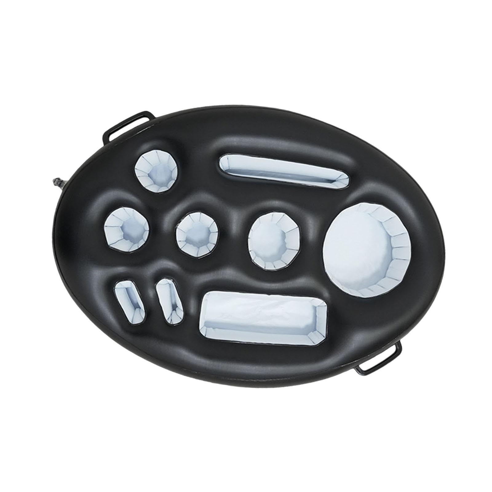 Amagogo Pool Flottante Gonflable Flasage de Piscine Flottant Support de Boisson Flottante Gonflable pour Servir, Noir