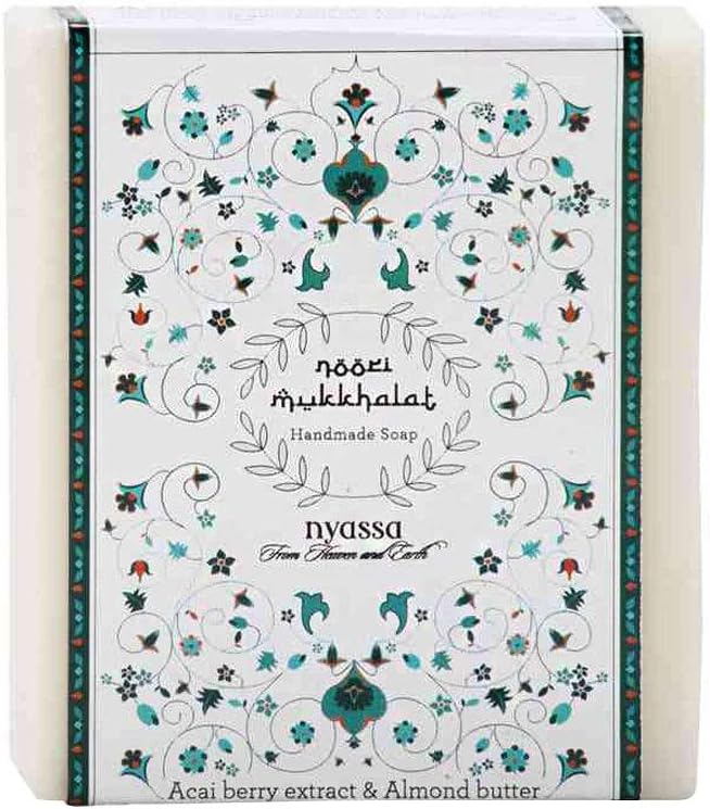Nyassa Noori Mukkhalat Luxurious Handmade Soap 150 gm|Vitamin Rich Acai Berry Extracts&Almond butter|Middle Eastern fragrance|Natural ingredients|Cruelty Free