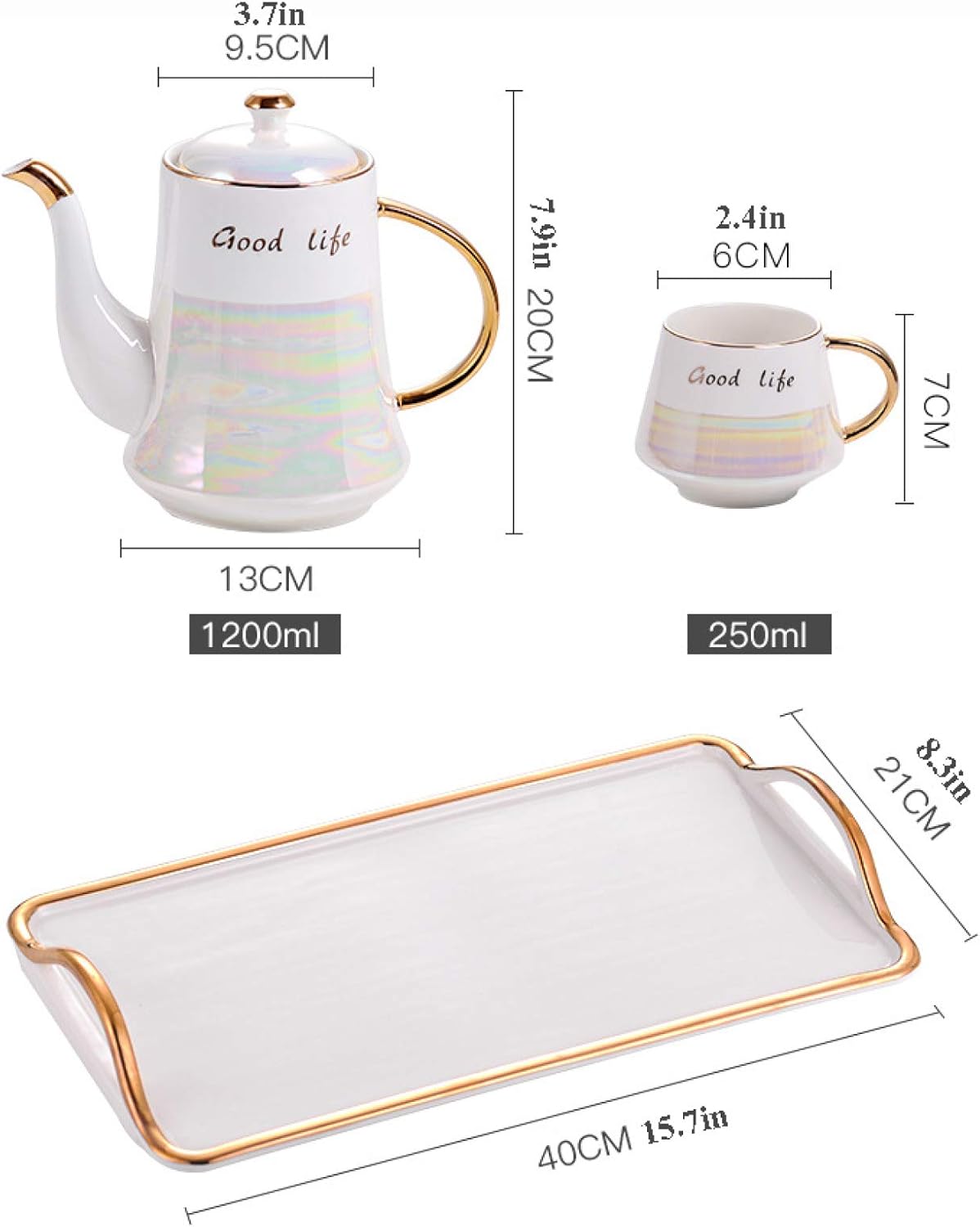 Heron Cross Pottery 伝統的な英国式ティーセット Heron Cross Pottery