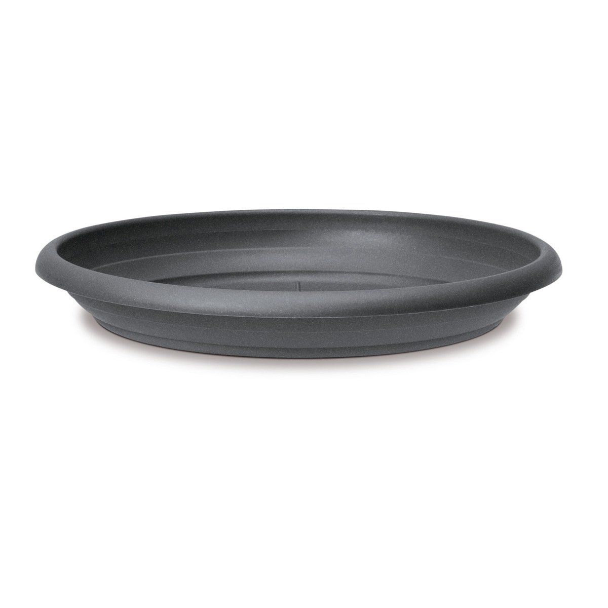 Scheurich Untersetzer aus Kunststoff, Metallic Grey, 24 cm Durchmesser, 3,5 cm hoch
