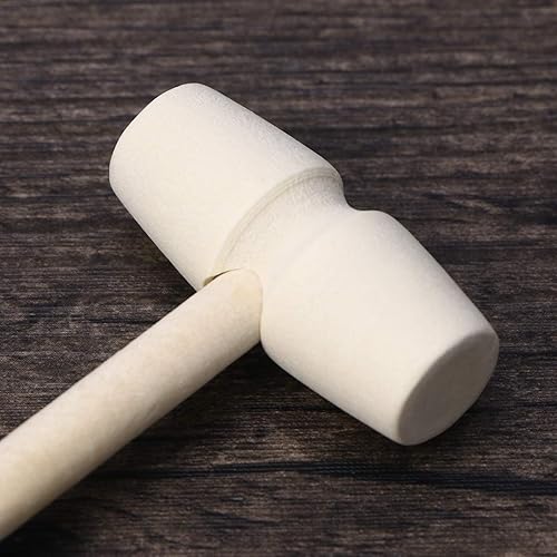 Miniatura 5 de Martillo de madera para chocolate 20 piezas de mazo de madera martillo de corazón rompible martillo de martillo herramienta de martillo de martillo
