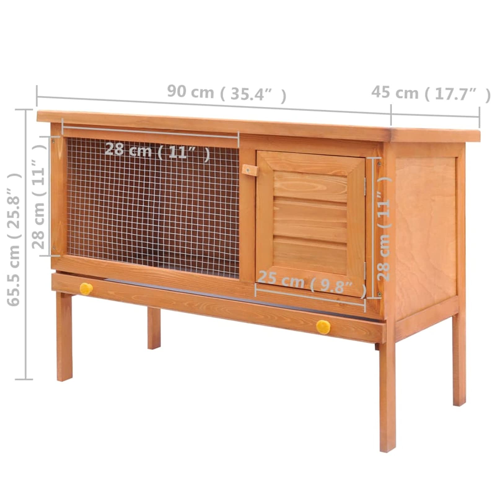 Casa de Animales pequeños Jaula conejera 1 Piso, Casa Conejo, Jaula De Conejo, Casa Cobaya, Casita Conejo, Escondite Grande para Erizo, Jaula Hamster, Madera