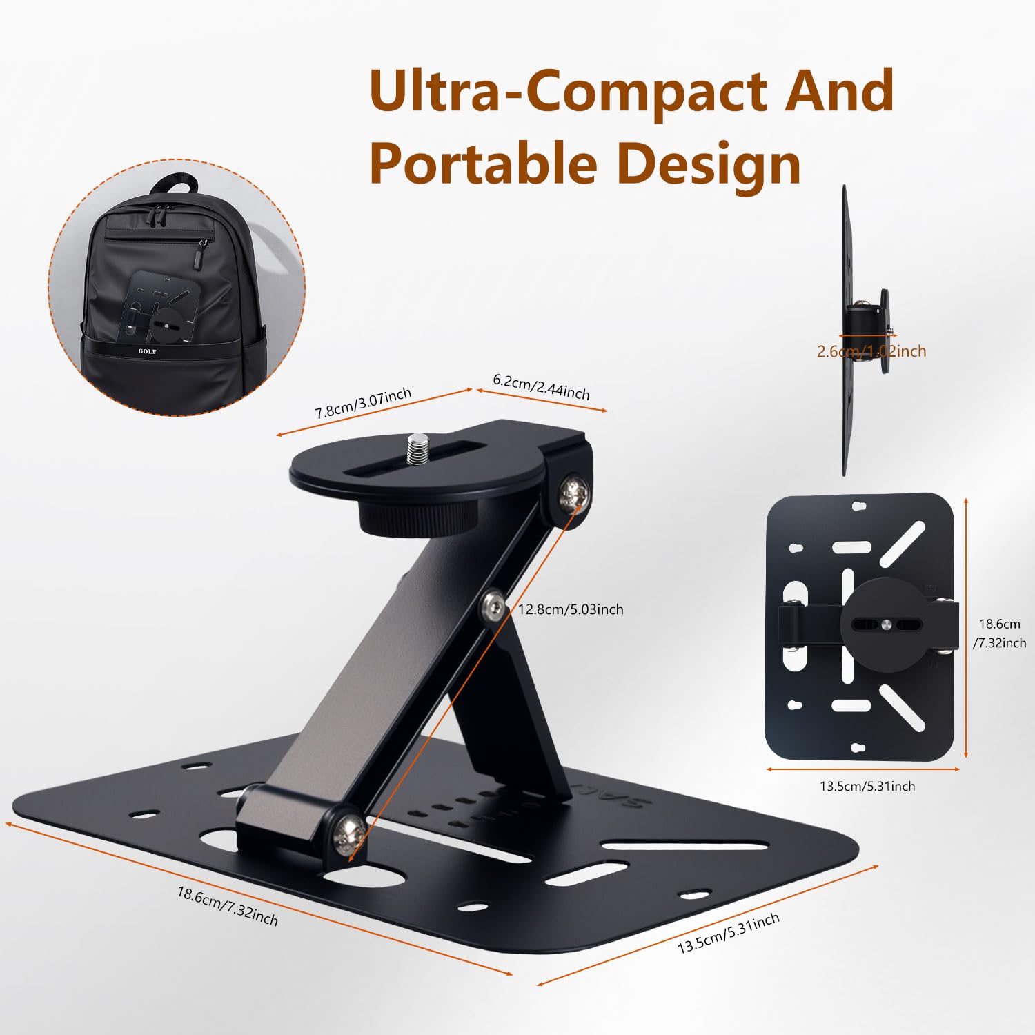 Salange Mesa de soporte para proyector, proyectores portátiles para techo/pared/escritorio con plegable de 180°