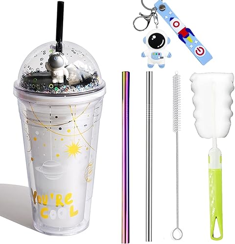 Miniatura 4 de Vasos de unicornio con pajita para fiestas infantiles, vasos de viaje, tazas de café helado, vaso de plástico reutilizable, botella de agua Gfit