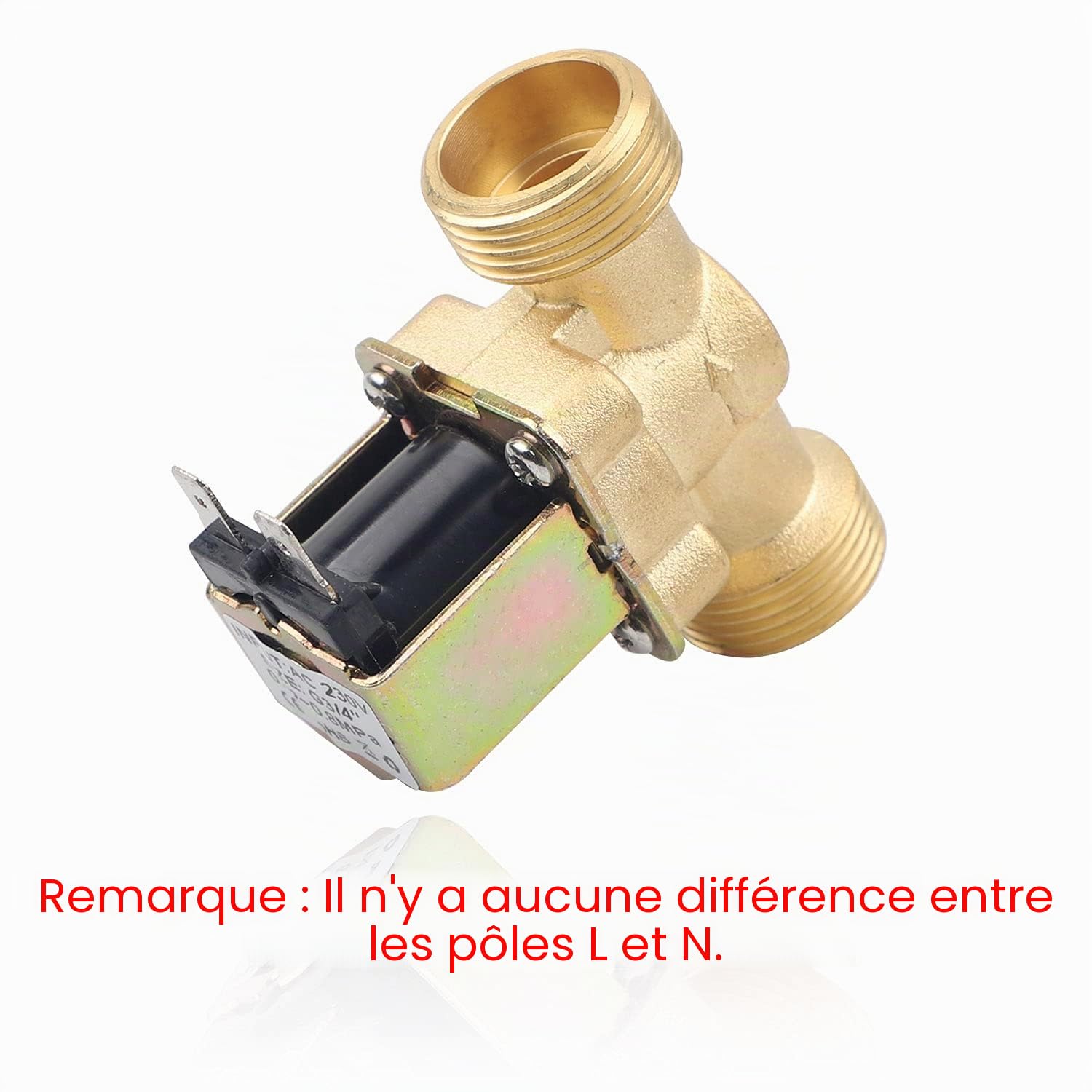 SWAWIS Lot de 2 Electrovanne 3/4" AC 230V Vanne Électromagnétique Électrique Électrovanne Magnétique en Laiton Électrovanne pour Le Contrôle de l'eau
