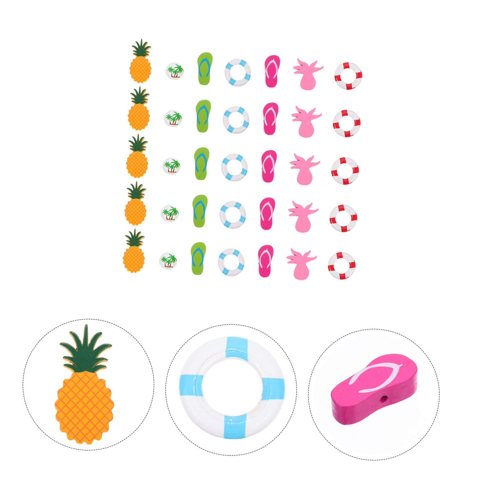 SEWACC 175piezas Abalorios Para Decoración De Fiesta Hawaiana Perlas Sueltas Para Manualidades y Accesorios De Bricolaje Perfectos Para Creaciones Artesanales y Actividades Familia