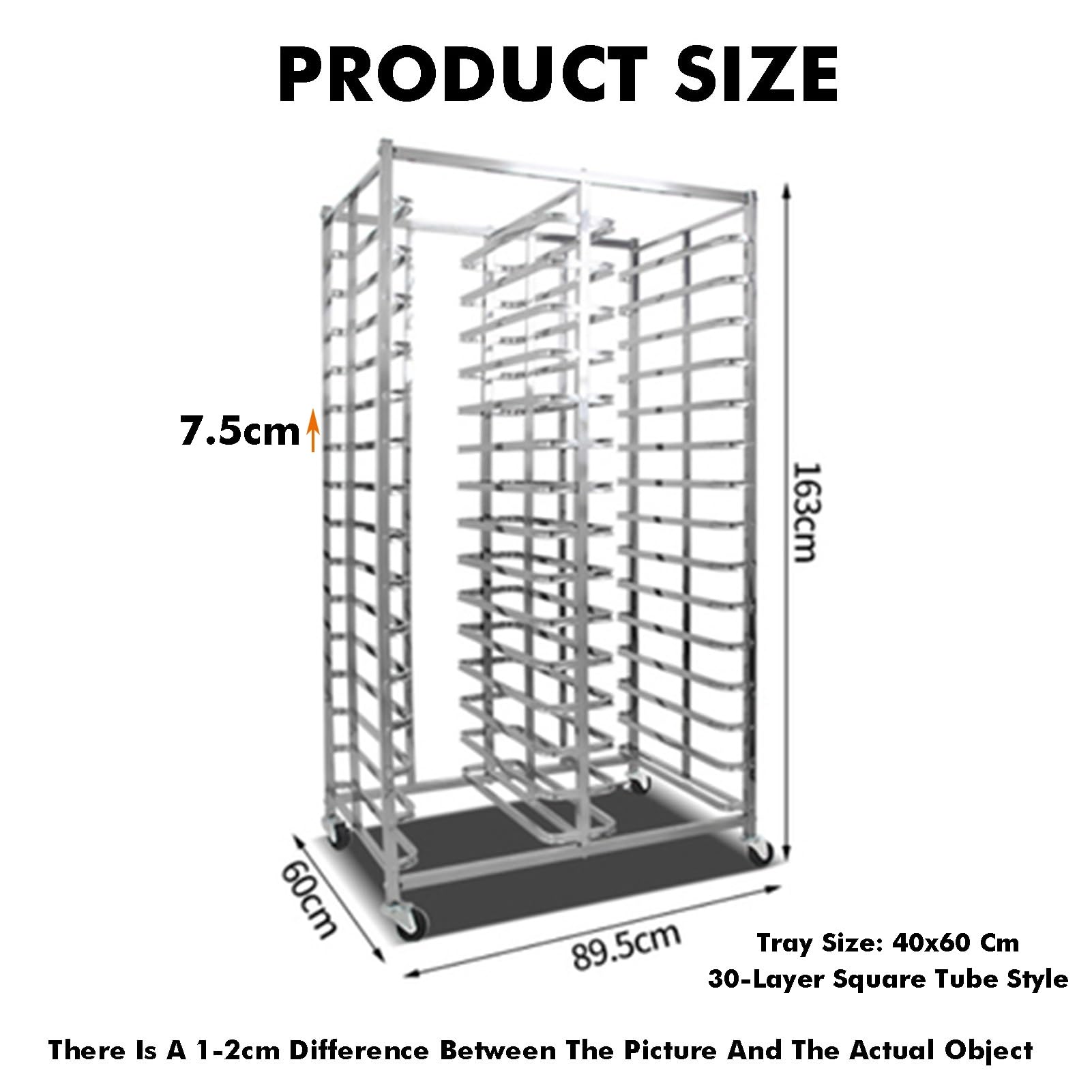 Questo scaffale Mobile Commerciale a 30 Ripiani per teglie, scaffale rapido per teglie da Forno, scaffali per vassoi Alimentari, carrelli di Raffreddamento, per la Cottura, carico 400 kg