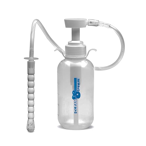 Cleanstream Pump Action Enema Bottle with Nozzle, Travel Enema Kit for Colon Cleansing with Syringe Handle and Nozzle Tip, Reusable at Home Cleaner Set for Men and Women, Premium Silicone, 300 ml - 1 Count (Pack of 1)