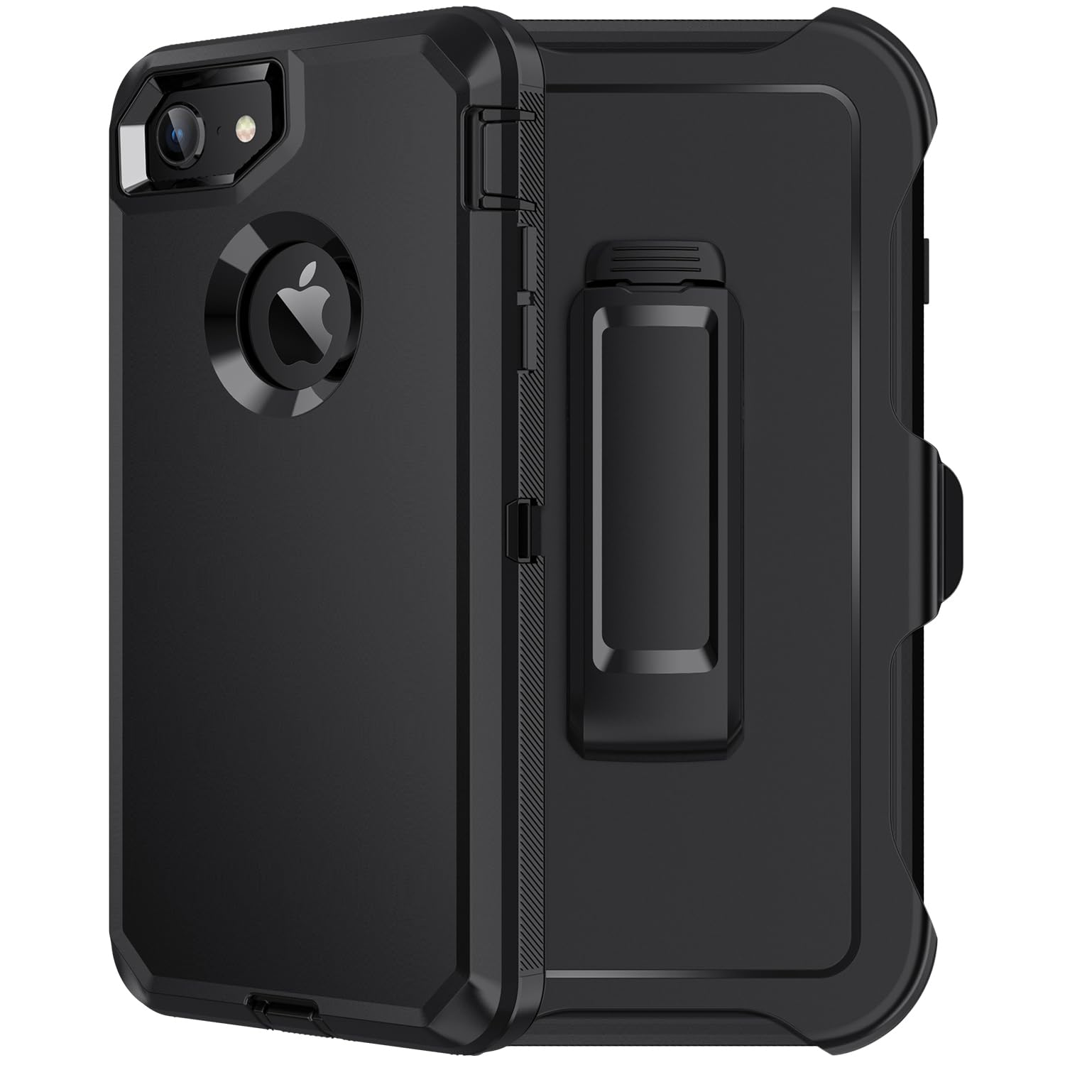 Mieziba iPhone Case - Belt Clip Holster with Built-in Screen Protector, Heavy Duty Shockproof, Full Body Protection for iP...