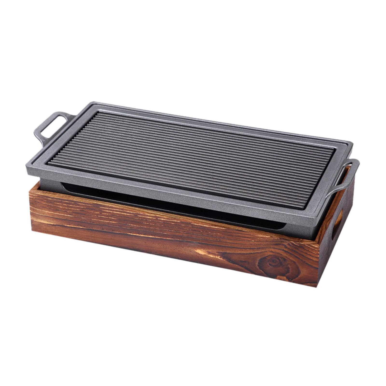 Barbecue Plate Padella Grill Barbecue Coreana Multifunzione in Lega di Alluminio con Riscaldamento Uniforme E Struttura Rinforzata Adatta per Picnic C, S