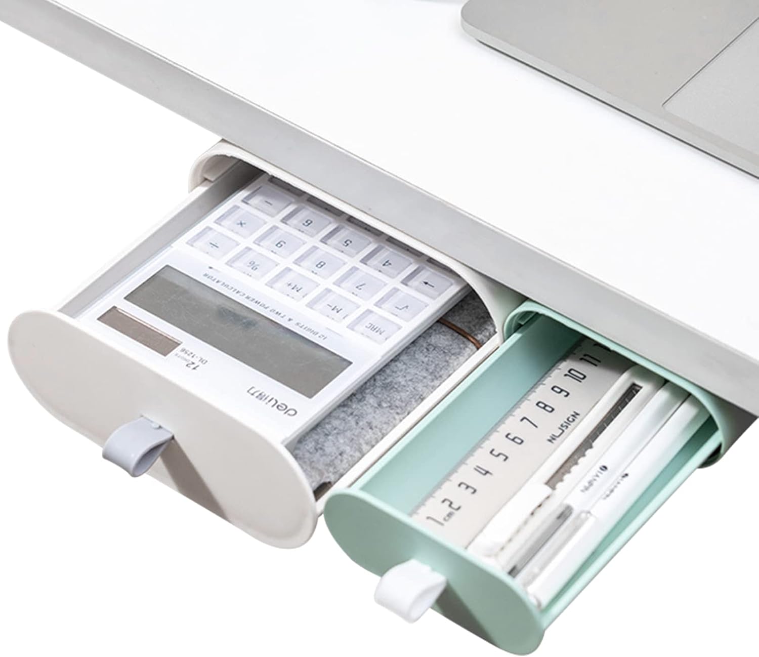 DULKET Under Desk Drawer, Desk Organiser Drawers SelfAdhesive Under