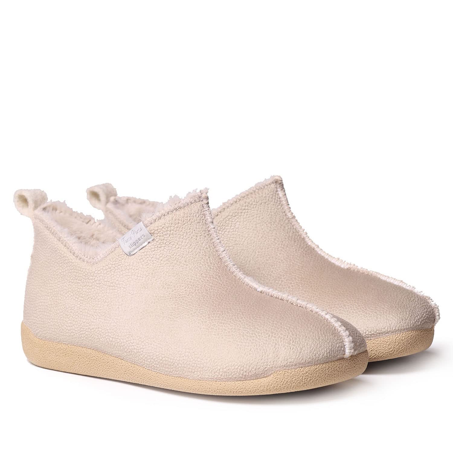 TONI PONS Chaussons de maison pour femmes en tissu - MOSCU-​BD - Stone, 37 EU