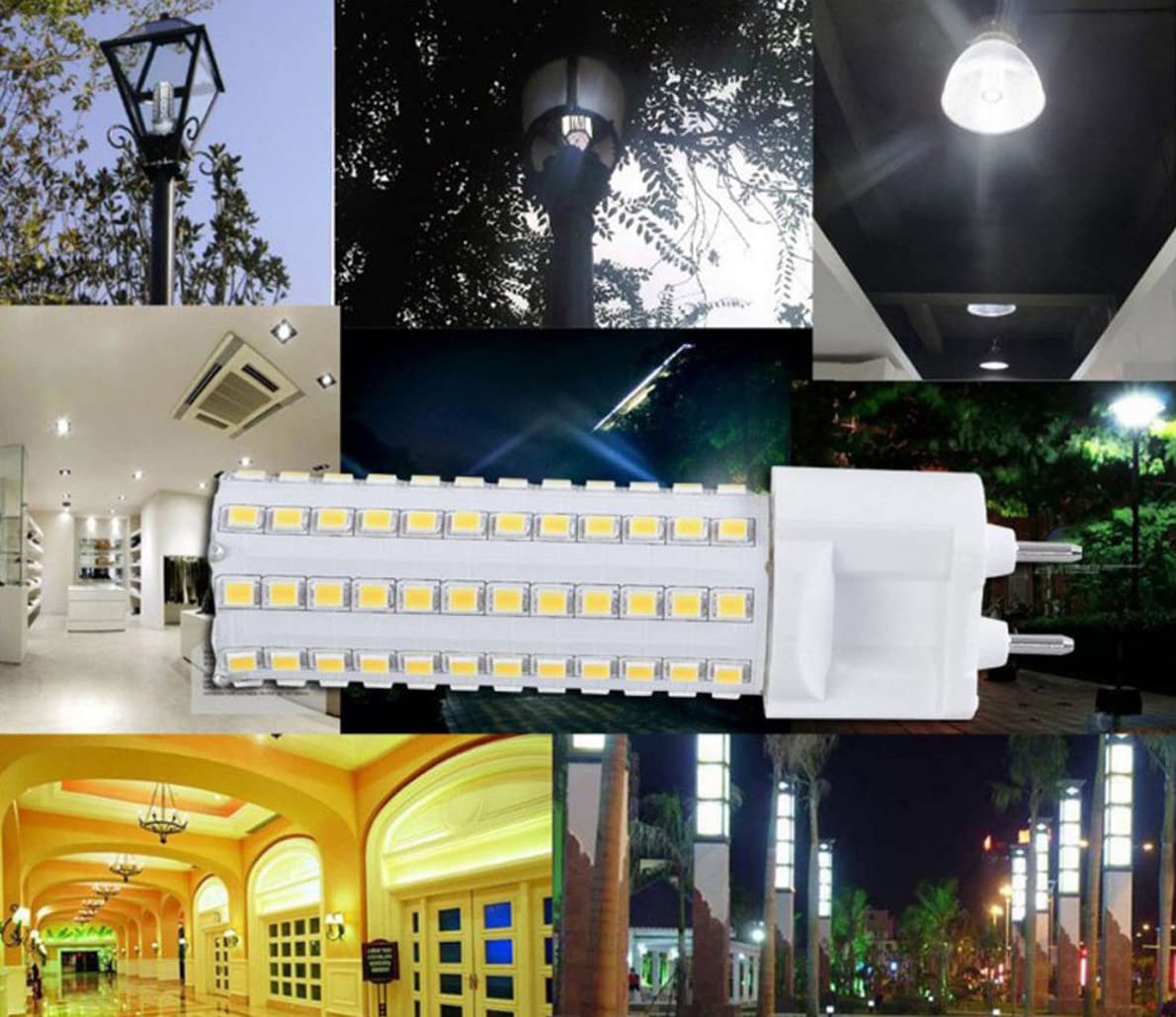 G12 Bombilla LED Regulable, 10W (equivalente a halógeno de 100W) 1000LM 108 cuentas LED 85-265V Bombillas LED de maíz para iluminación del hogar de araña, haz de 360 grados,Natural white,4 Pack
