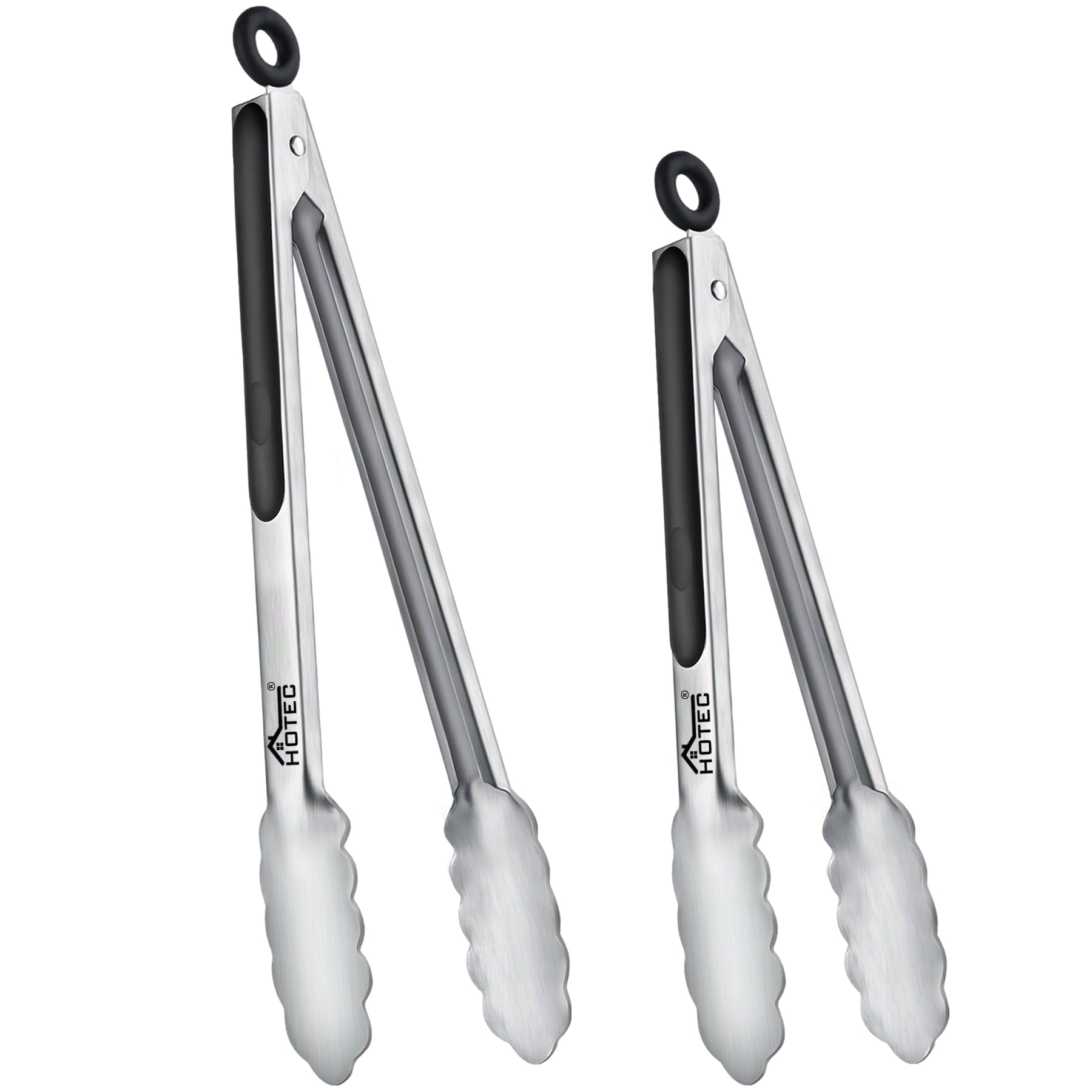 Set 2 Pinze Da Cucina In Acciaio Inox: Antiscivolo, Forate Per Griglia E Pane - 6