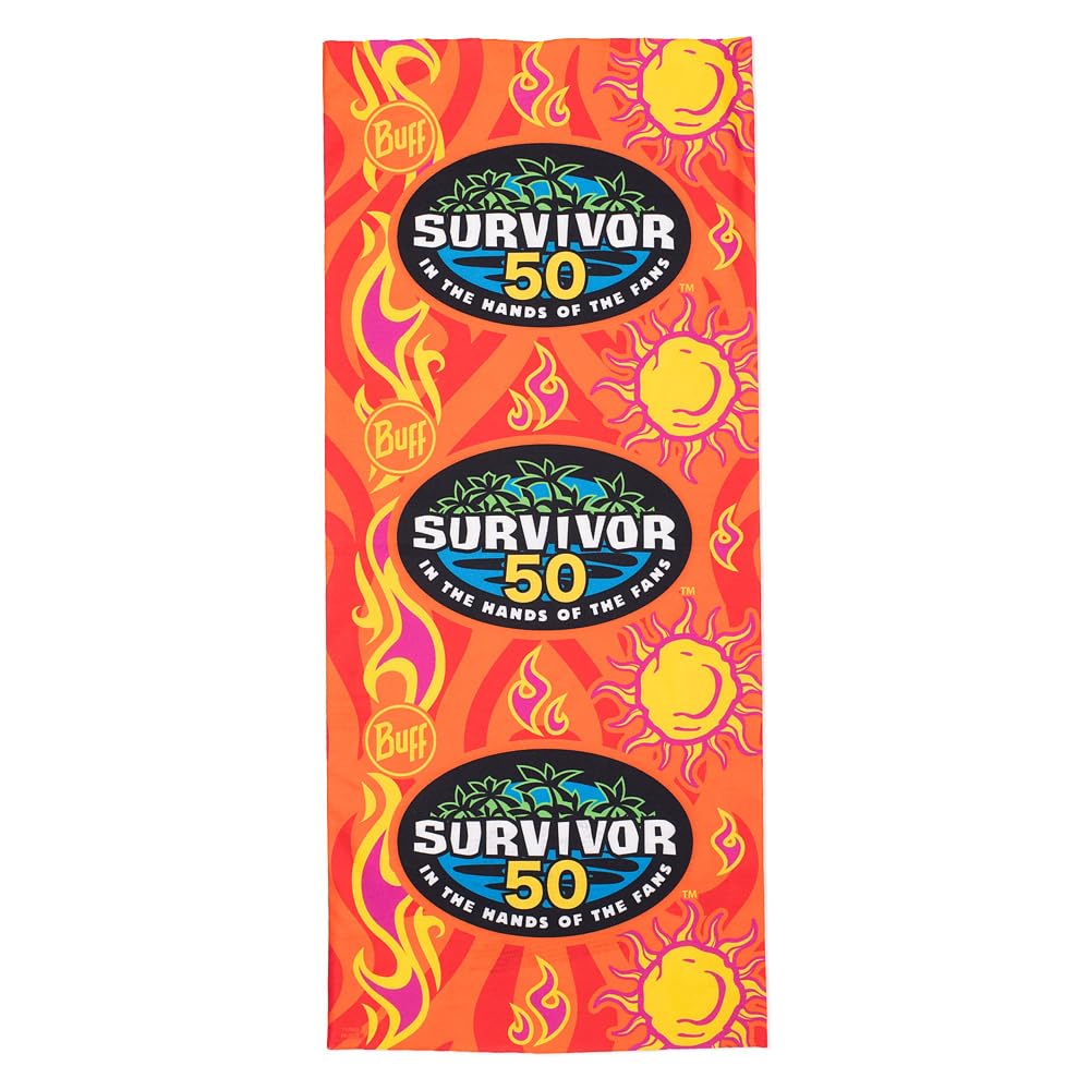 Survivor Season 50 Orange CILA Tribe BUFF Headwear - Headband & Neck Gaiter, UV Protection, Lightweight & Breathable, One Size, Official Licensed Gear