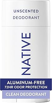 Native Deodorant,Unscented, Aluminum Free, Paraben Free, 2.65 OZ (75 g), Coconut Oil and Shea Butter