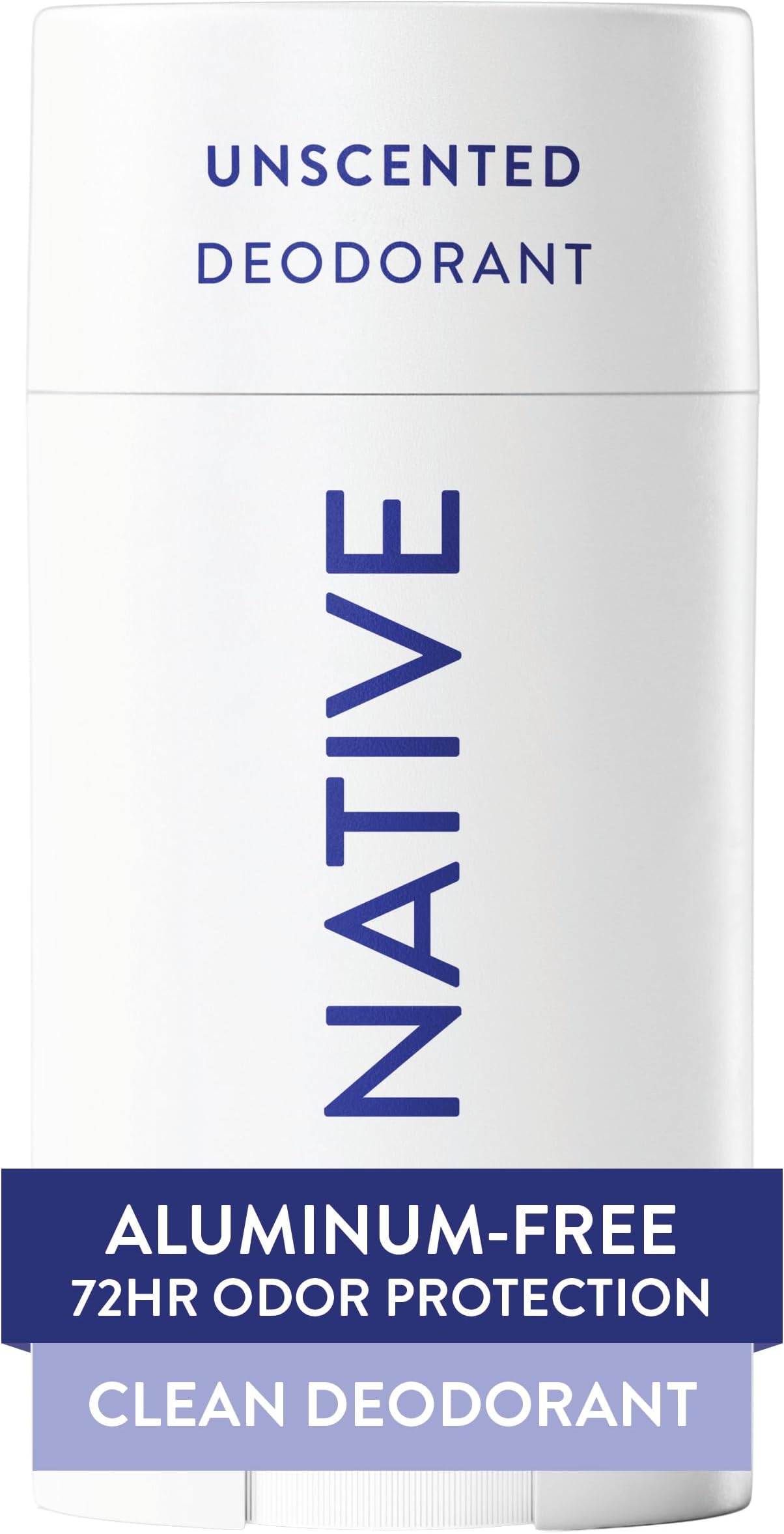 Native Deodorant Contains Naturally Derived Ingredients, 72 Hour Odor Control, Deodorant for Women and Men, Aluminum Free, Unscented 2.65oz