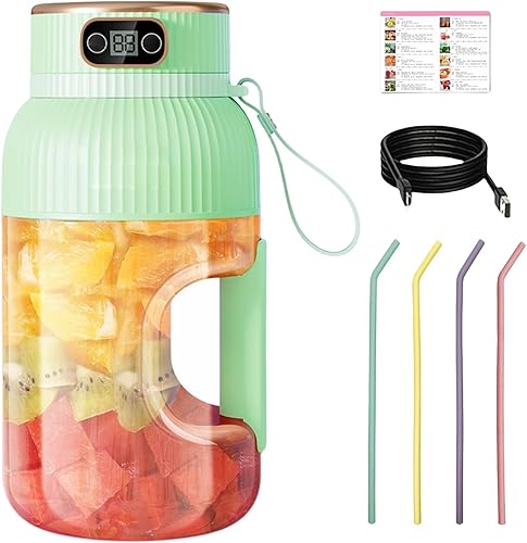Miniatura 1 de Yulyoie - Vaso exprimidor portátil multifuncional con pantalla digital, 2024 nuevo vaso de exprimidor portátil multifuncional, licuadora personal,