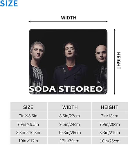 Miniatura 7 de Soda - Alfombrilla para mouse estéreo y música, lavable, base de goma, antideslizante, alfombrilla para mouse de oficina y hogar, 10 x 12 pulgadas