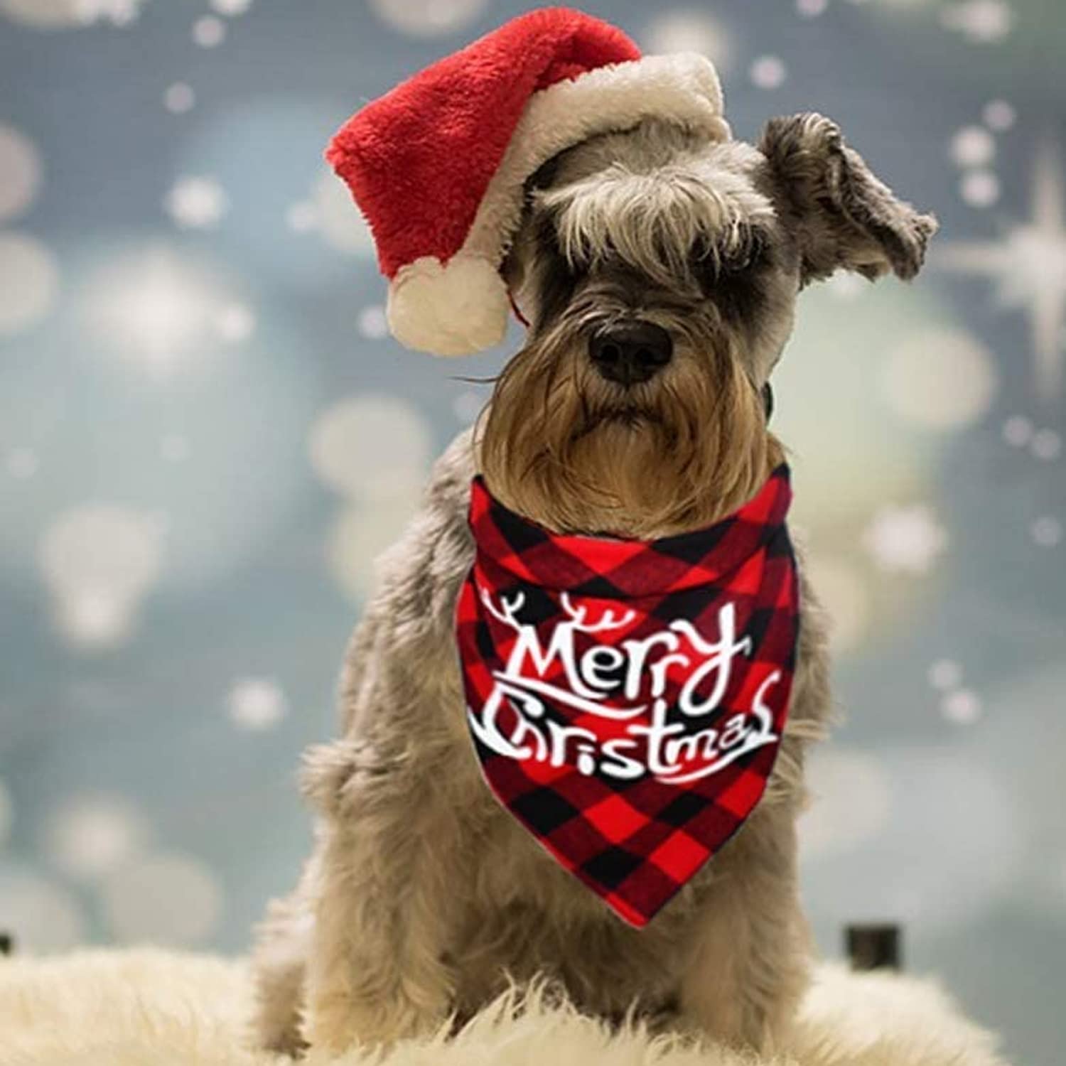 ❤︎クリスマスバンダナ❤︎ Amazon | MEIAOJIA 犬バンダナ 3枚入 セット 布製 綿製 クリスマス