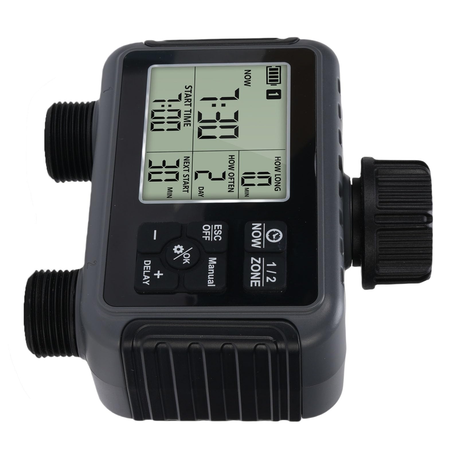 Display LCD con Timer Programmabile per Tubo Flessibile a Prova di Pioggia IPX5 3 modalità di Irrigazione per Irrigazione a Goccia del Prato del Patio, Materiale ABS