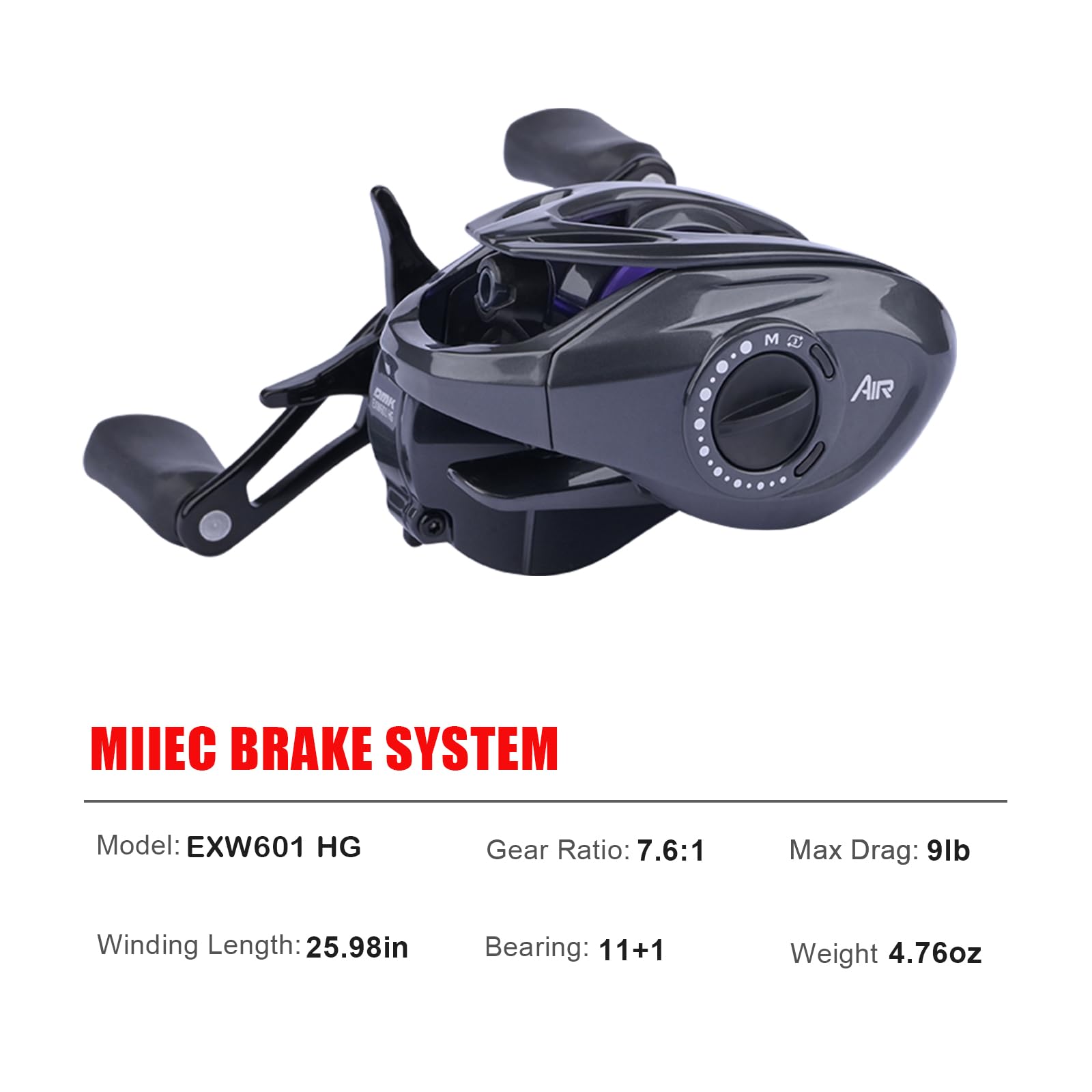 PURELURE Cheetah AIR BFS Baitcasting Reel, Three Modes DC Fishing