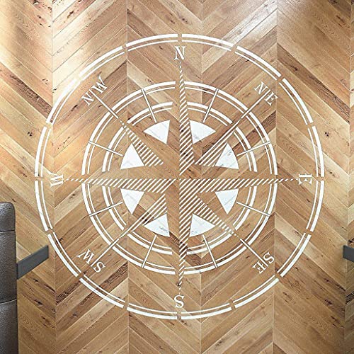 Rose of Wind Stencil - Compass Stencil - Circular Stencil - Large Wall and Floor Stencil