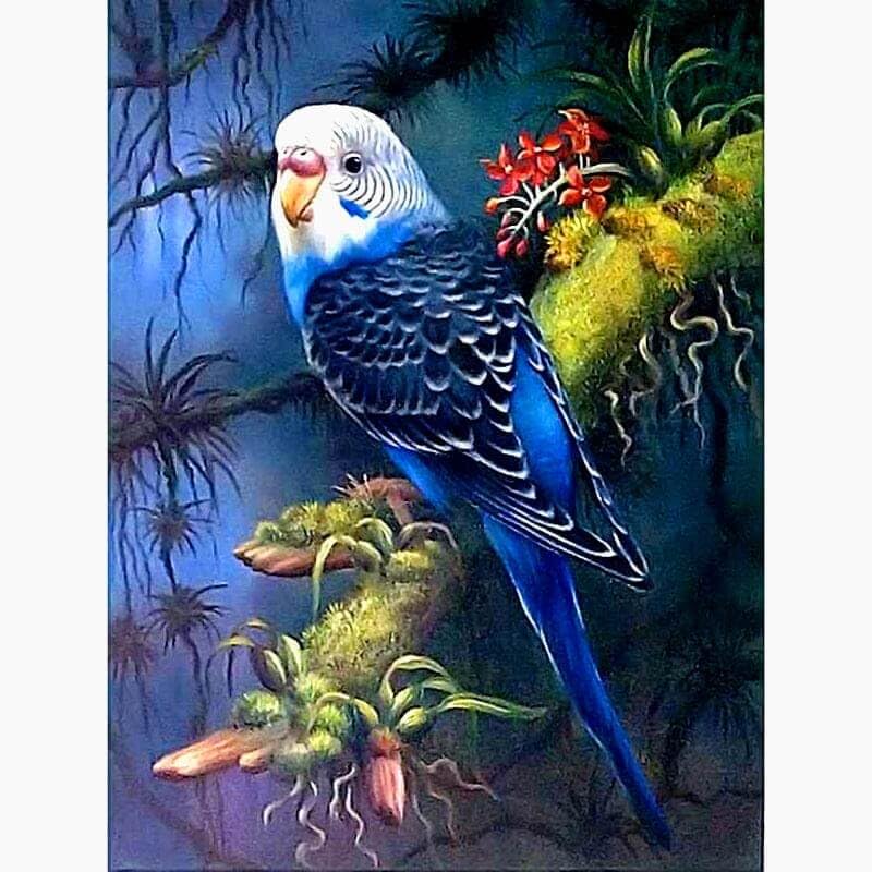 Pintura de diamantes de loro forestal 45x60 cm para manualidades de mosaico y decoracion de pared