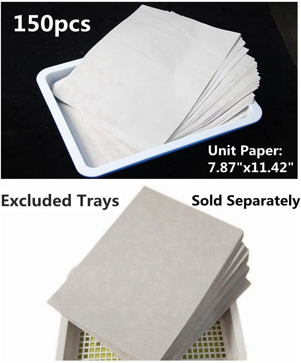 Petforu 150pcs Germinating Paper Seed Sprouter Vegetable Planting Paper 7.87"x11.42", Fit for Plant Germination Tray(13.39"x9.84") Excluded Trays : Patio, Lawn & Garden