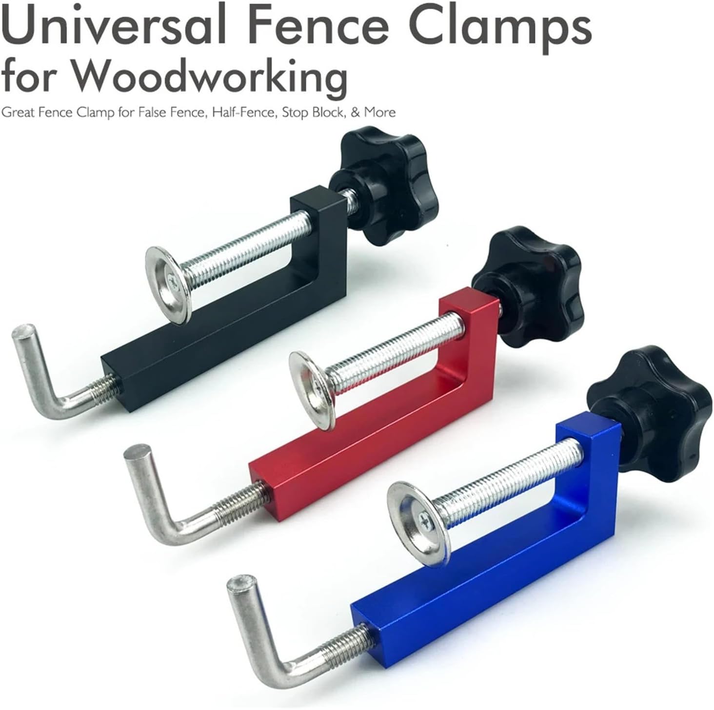 Aluminum Alloy Fence Clamp Woodworking Clamp G Clip Dedicated Fixture Adjustable Frame Fast Fixed Clamp For Woodworking Benches(Blue)