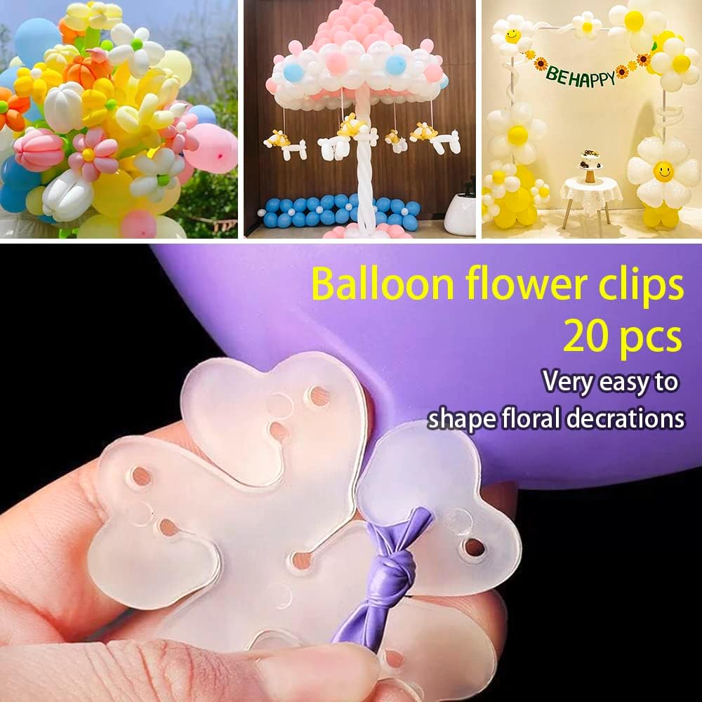 Balloon Arch Kit - 20pcs Balloon Flower Clips & Tying Tool & 32.8ft Tape Strip & 200 Glue Points for Parties image 5