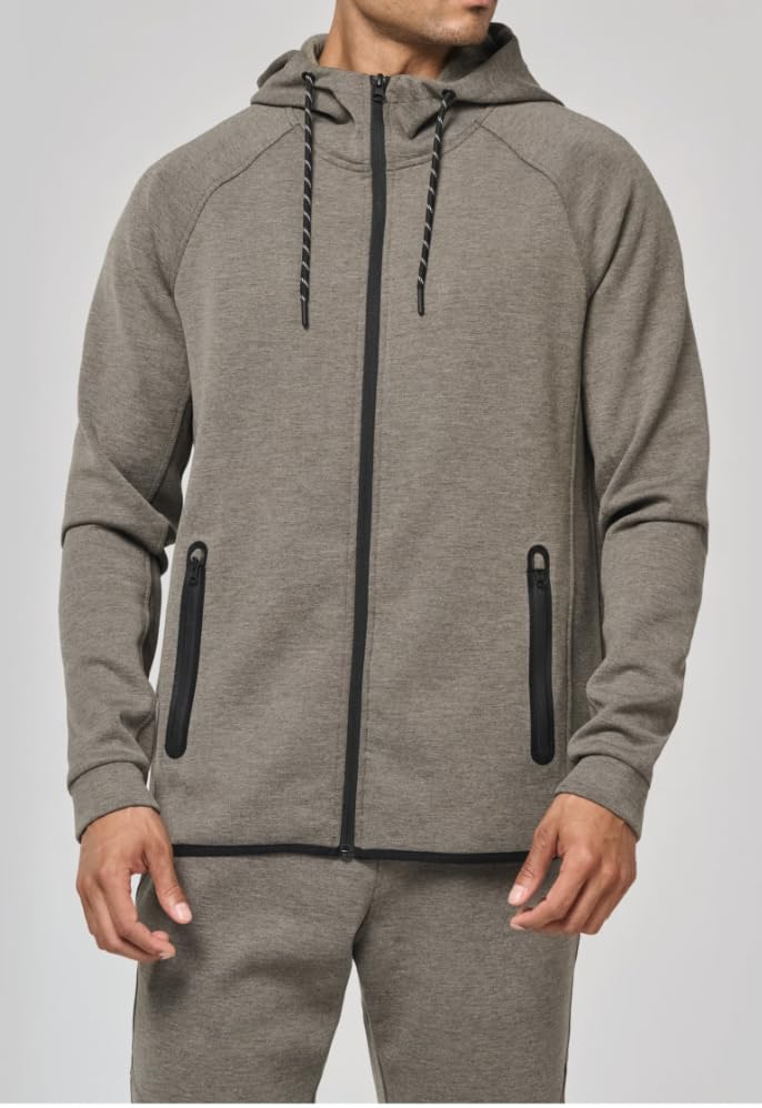 Chaqueta deportiva de elastano con acabados premium y cierre completo 2