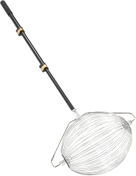 Nut Harvester, Walnut Picker with Upper Roller, Stainless Steel, 4.3 Foot Telescopic Type, Suitable for Collecting Pecans, Walnuts, and Golf Balls