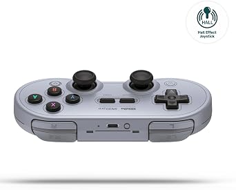 8BitDo SN30 Pro Bluetoothコントローラー、ホールエフェクトジョイスティックアップデート、Switch/Switch 2、PC、MacOS、Android、Steam Deck&Raspberry Piと互換性 Gray