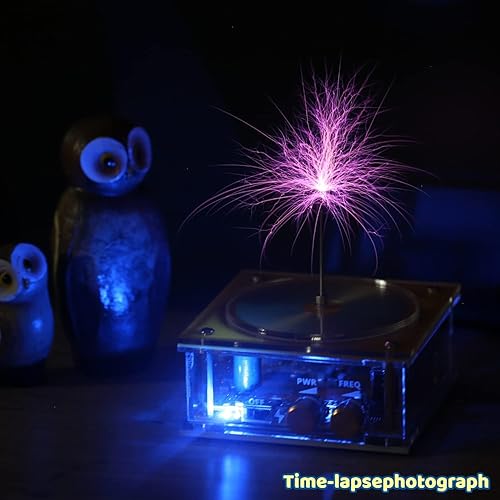 Vista 17 de Joytech Bluetooth Music Tesla Coil Arc Plasma Altavoz Inalámbrico Transmisión Experimento Escritorio Juguete Modelo SSTC SS02