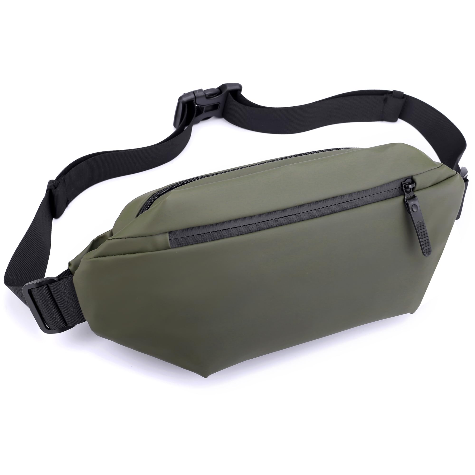 Crossbody Bag for Men and Women,Sling Bags,Adjustable Waist Belt,Durable,Water Resistant Fanny Pack Chest Bag for Travel Daypack Outdoor Running(Green)