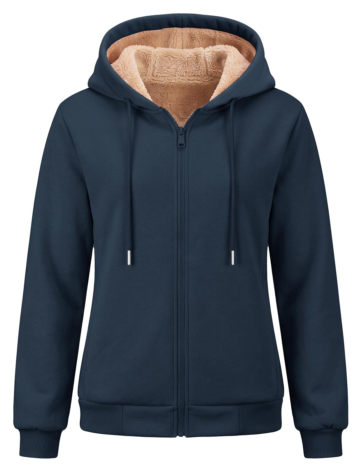 Vancavoo Veste Sweat Femme Chaude à Capuche Doublure Polaire Zippée